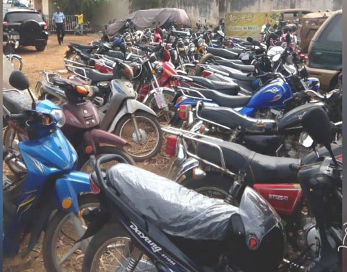 L’Office togolais des recettes (OTR) procède à une nouvelle vente aux enchères de motos le 27 mai prochain